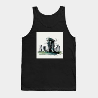 Minimal Stonehenge Design Tank Top